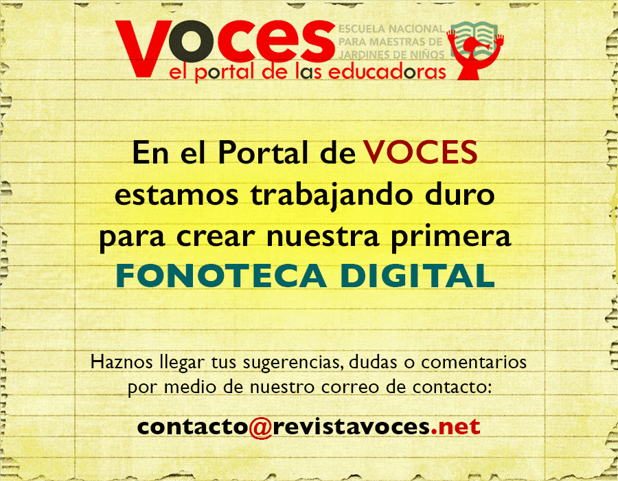 Fonoteca Digital ENMJN revistavoces.net el portal de las educadoras